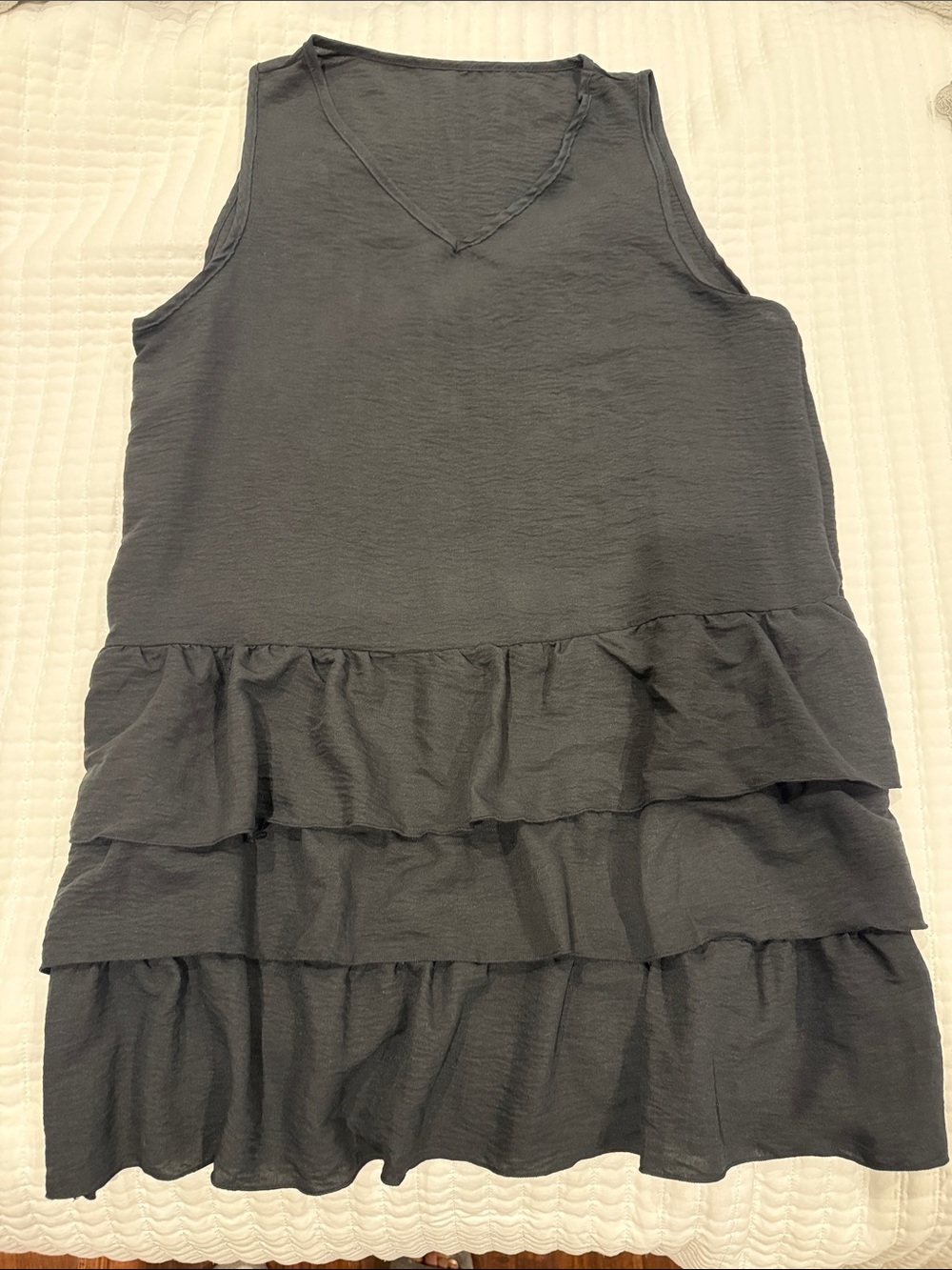 Black ruffle dress